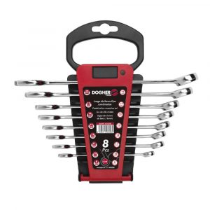 Juego de 8 Unidades Llaves Fijas Combinadas 8 a 19mm. Herramientas Dogher Tools.